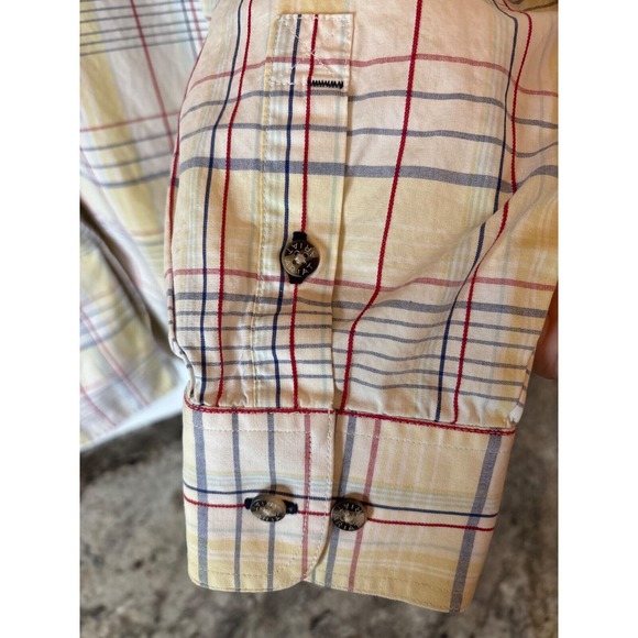 Ariat Cotton Poly Blend Plaid Button Down Shirt Western Vented Breathable Men XL - Picture 4 of 9